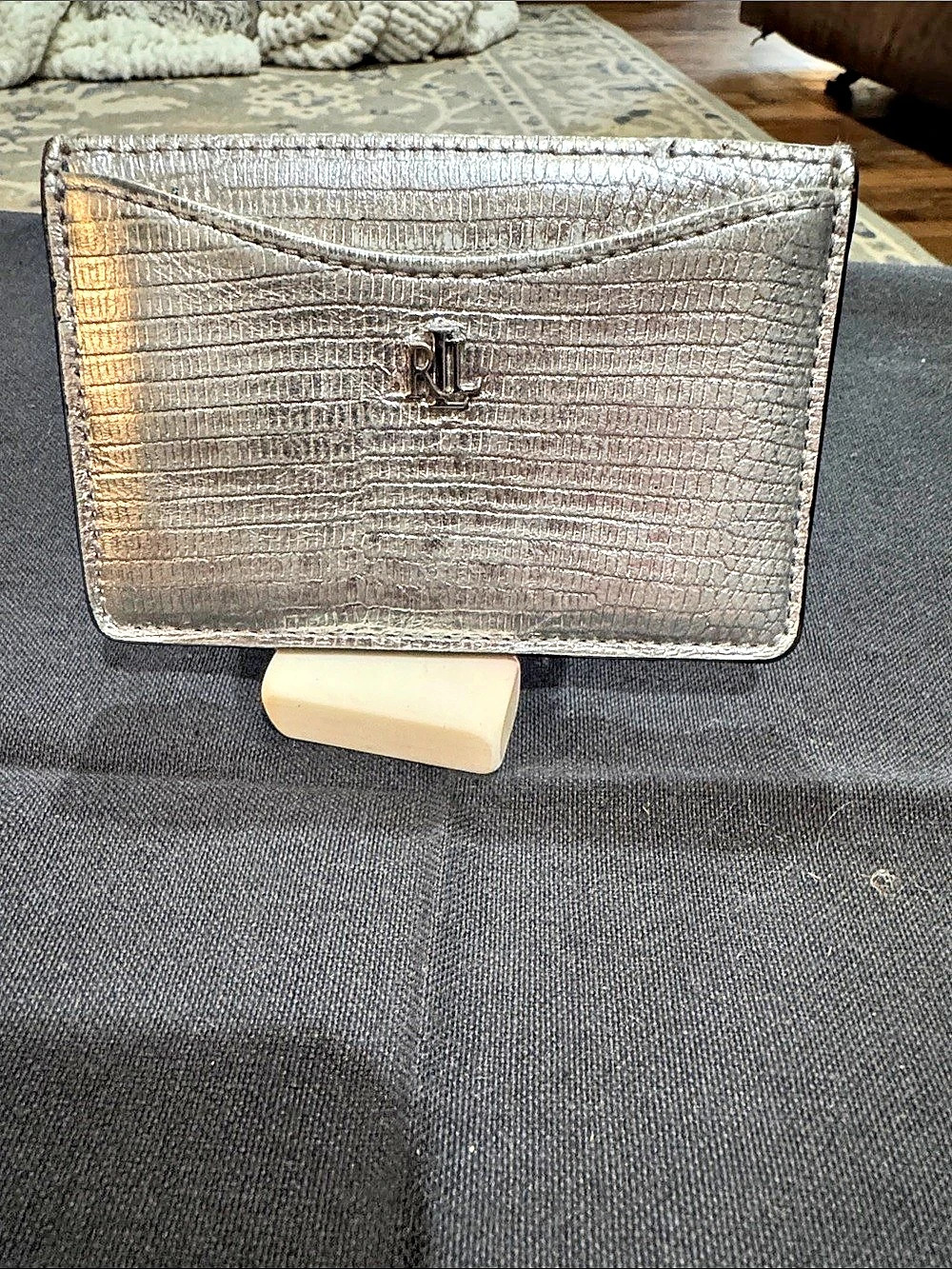 Lauren Ralph Lauren Metallic Clutch in Silver